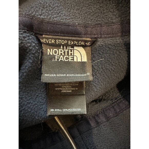 The North Face Men’s Sz XXL 2XL Navy Quarter Zip Fleece Pullover Sweatshirt - Picture 6 of 8